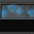 Feature Wall With Blue Dotted Pattern And Gradient Blue Background With Reflection At The Bottom