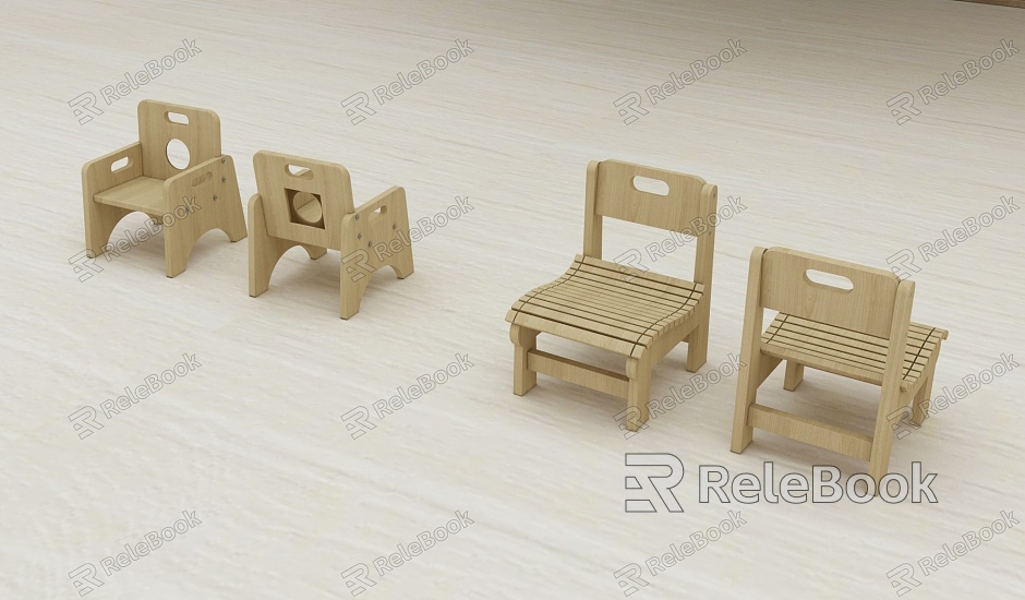 Modern Children's Chair Children's Table and Chair model