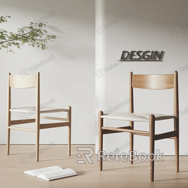 Nordic Single Chair Combination Dining Chair Wood Single Chair Chair Without Armrests model