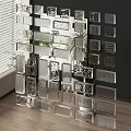 Modern Decorative Glass Room Dividers With Various Patterns For Interior Design