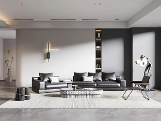 modern living room 3d model
