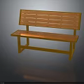 Wooden Bench Simple Design With Solid Wood Slatted Backrest And Seat