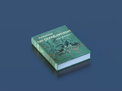 The US Constitution Hardcover Book With Green Cover And Historical Illustrations 3d model