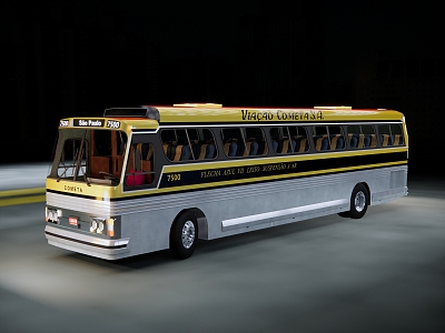 Modern French Bus 3d model