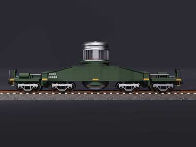 Special transport train box 3d model