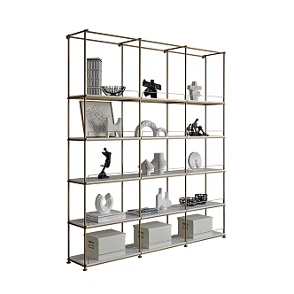 Modern bookcase 3d model