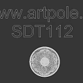 Decorative Architectural Component White Circular Design With Petal Shaped Edges And Central Dome