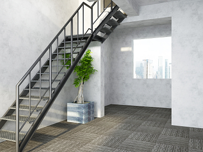 Industrial LOFT Stairs Steel Structure Stairs model