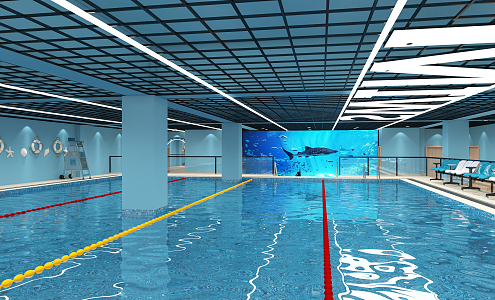 Indoor Pool Modern Pool 3d model