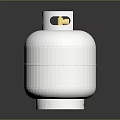 White Metal Gas Cylinder With Smooth Surface And Top Opening Design