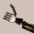 Smart Machine Precision Mechanical Arm With Articulated Fingers And Metal Joints