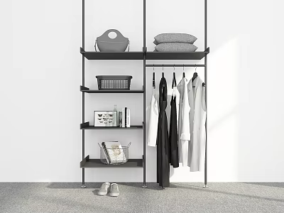 Modern Hangers Floor Hangers Storage Hangers Rack 3d model