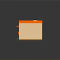 Cute Small Shop Model With Orange Roof Red White Striped Awnings And Beige Walls
