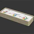 Functional Electronic Measurement Device with Colorful Pie Charts and Indicating Pointers in Wooden Box