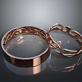 Brass Hardware Tool Rings With Intricate Patterns And Polished Surface