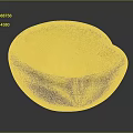 Household Decorative Bowl With Dark Brown Exterior And Yellow Textured Interior