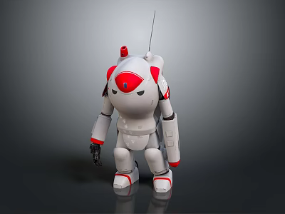 Robot Assistant Small Robot Butler Robot Butler Figure Game Figure 3d model