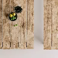 Rustic Wooden Dining Table with Benches Fruit Plate and Succulent Plant Decor