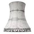 Industrial Concrete Cooling Tower Equipment With Triangular Base Support Framework 3d model