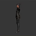 Woman With Arms Outstretched In Sci Fi Inspired Mechanical Gloves And Detailed Outfit