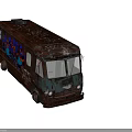 Rusty Old Food Truck With Weathered Exterior Worn Windows And Vintage Signage