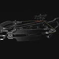 Modern Tactical Black Crossbow Featuring Scope And Mechanical Components For Hunting Use 3d model