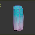 Wood Stone Decorative Sculpture With Gradient Transparent Surface And Dark Background Reflection 3d model