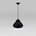 Modern Black Pendant Light with Minimalist Design for Interior Spaces 3d model