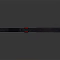 Futuristic Black Red Tactical Gun With Geometric Frame And Sleek Design