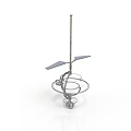 Modern Electronic Device Featuring Propeller And Circular Rings On Metal Rod Base