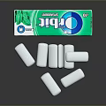 Orbit Chewing Gum With Fresh Mint Flavor And White Pieces In Green Packaging