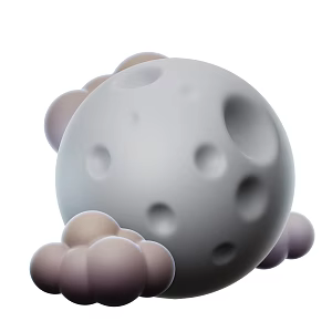 Modern Asteroid Moon Cartoon Moon 3d model