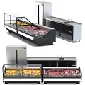 Stainless Steel Commercial Refrigerators Freezers Horizontal Vertical Display Units For Meat Fruit Storage