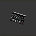 portable synthesizer mixer reverberator tuner mixer mixing equipment 3d model