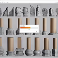 Chinese Style Pillar Foundation Pillar Stone Drum Pillar Foundation Stone Pillar Cornerstone Stone 3d model