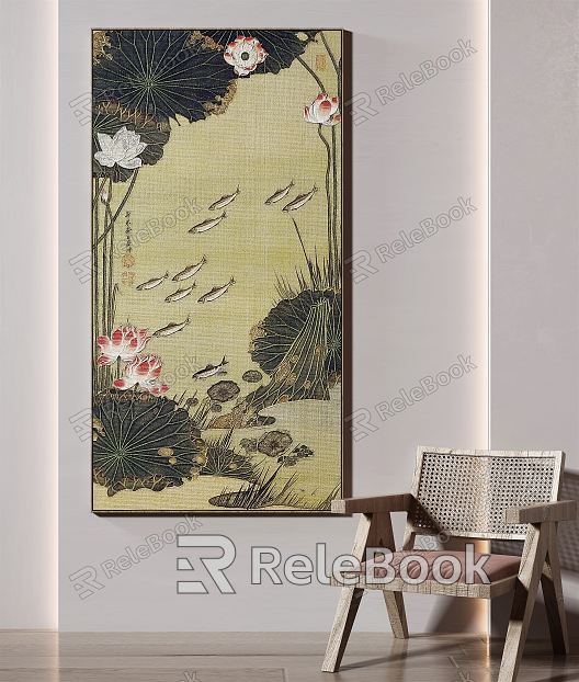 New Chinese Plant Painting Decorative Painting model