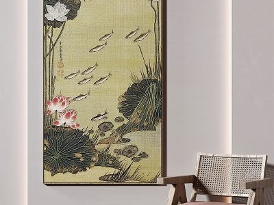 New Chinese Plant Painting Decorative Painting model