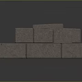 Wood Stone Gray Stacked Square Blocks For Building Projects And Decorative Design 3d model
