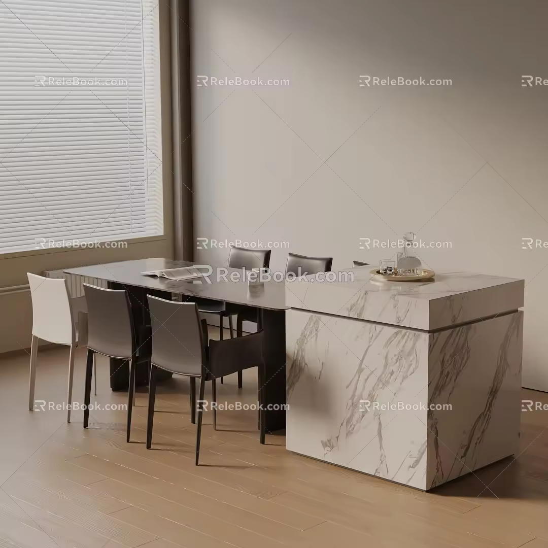 Modern table combination 3d model