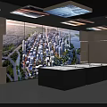 Modern Exhibition Hall With South China Sea Cooperation Theme Display And Digital Screens