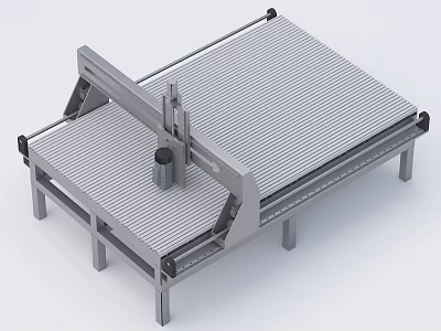 Heavy Duty Industrial Equipment With Mechanical Arm And Stable Metal Worktable 3d model