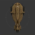 Detailed Interstellar Spaceship 3D Render With Aerodynamic Design And Engine Structure