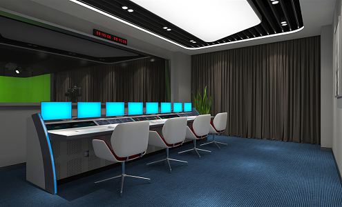 Modern Control Room 3d model