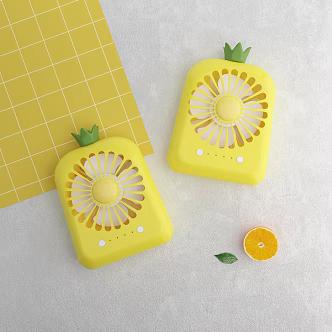 Modern fan pineapple small fan 3d model