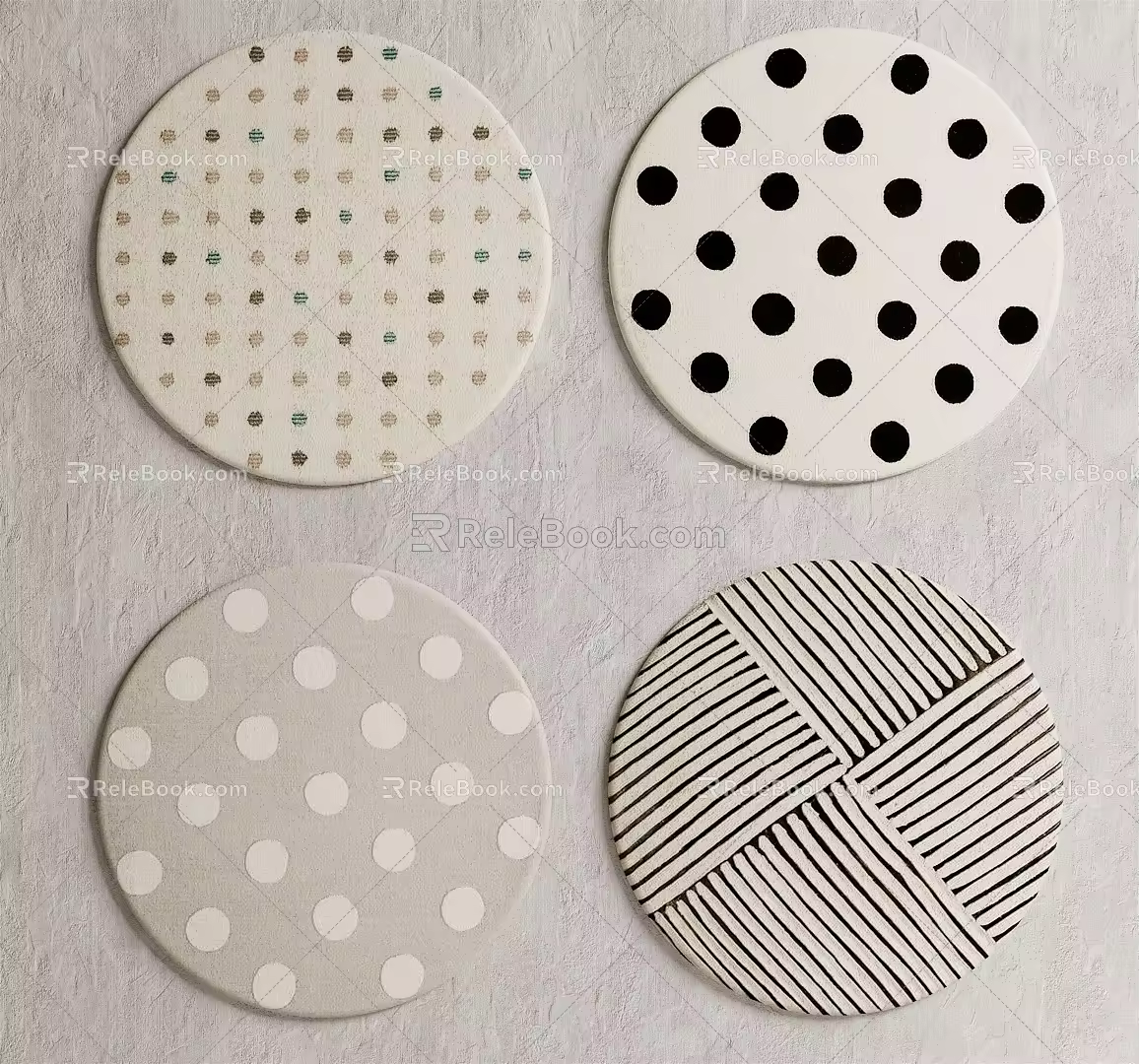 Modern Round Carpet 3d model