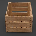 Industrial Wooden Crate Storage Equipment With Sturdy Slats And Transport Design