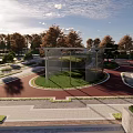 Scenic Park Landscape Featuring Lush Green Spaces Walking Paths And Colorful Trees