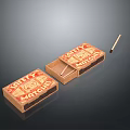 Vintage Matchboxes Collectible Book Featuring Open Cases Red Patterns GIGA Text And Matchstick