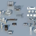 Swing Door Components With Various Hardware Parts For Home And Office Renovation