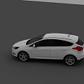 White Ford Focus Hatchback With Modern Sleek Exterior Design Features 3d model